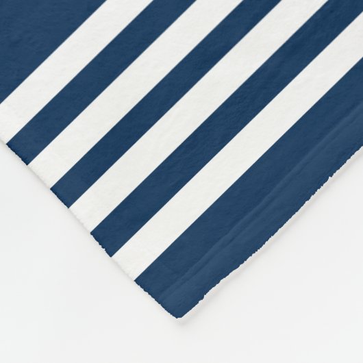 Elegante Navy Blue Custom Boat Naam Anker Fleece Deken (Hoek)