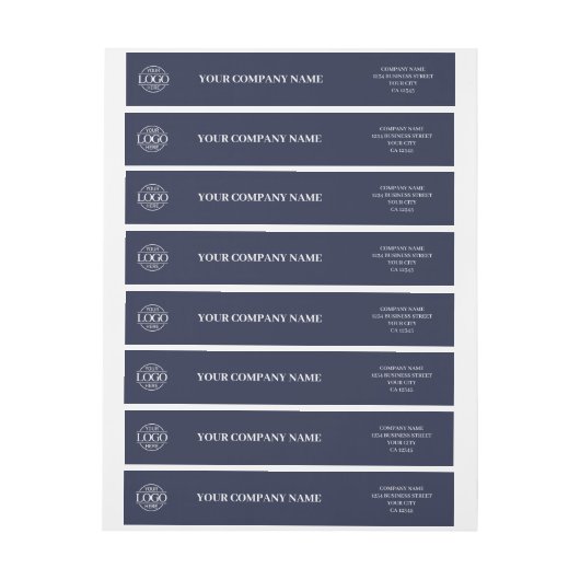 Elegante Navy Blue Custom Business Logo Branded (Vel)