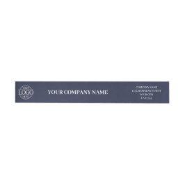 Elegante Navy Blue Custom Business Logo Branded
