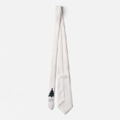 Elegante Navy Blue en Green Plaid kerstboom Stropdas (Achterkant)