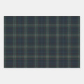 Elegante Navy Blue en Green Plaid Kerstmis Inpakpapier Vel (Voorkant 2)