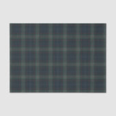 Elegante Navy Blue en Green Plaid Kerstmis Tissuepapier (Voorkant)