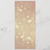 Elegante Navy Blue Floral Wedding Menu Kaart (Achterkant)