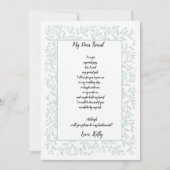 Elegante Navy Blue Floral wordt mijn bruidsmeisje Kaart (Voorkant)