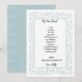 Elegante Navy Blue Floral wordt mijn bruidsmeisje Kaart (Voorkant / Achterkant)