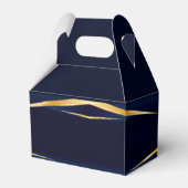 Elegante Navy Blue Gold formele afstudeerfeest Bedankdoosjes (Achterkant)