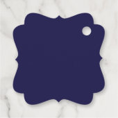 Elegante Navy Blue & Gold Frilly bruiloft Dank u Bedankjes Labels (Achterkant)