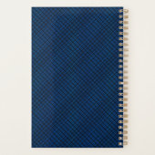 Elegante Navy Blue Gold Monogram Medewerker Planner (Achterkant)