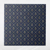 Elegante Navy Blue Gold Rozen Tegeltje