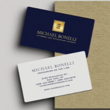 Elegante Navy Blue Leather Professional Uw Logo