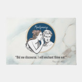 Elegante Navy Blue Marble Quote Housewarming Deurmat (Voorkant)