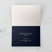 Elegante Navy Blue Merry Christmas Script Niet Fot Feestdagen Kaart (Binnen)