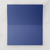 Elegante Navy Blue Rozen & Silver Glitter Wedding Plaatskaartje (Binnenkant ongevouwen)
