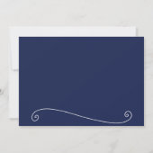 Elegante Navy Blue Save The Date Kerstkaarten (Achterkant)