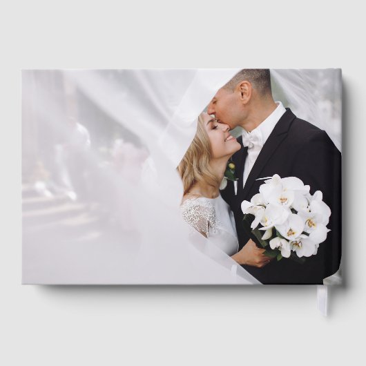 Elegante Navy Blue Sparkle Wedding Gastenboek (Achterkant)