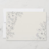 Elegante Navy Blue Trouw Save The Date (Achterkant)