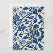 Elegante Navy Blue Verjaardagsfeestuitnodiging Kaart (Achterkant)