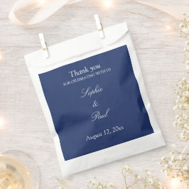 Elegante Navy Blue Wedding Favor Tassen Bedankzakje