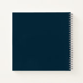 Elegante Navy Blue Wedding Guestbook Notitieboek (Achterkant)
