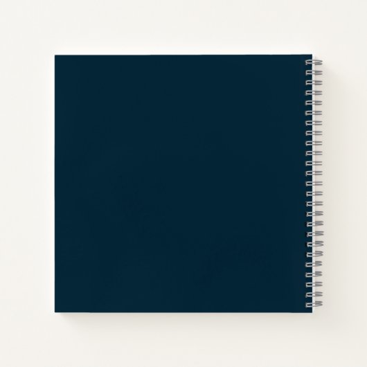Elegante Navy Blue Wedding Guestbook Notitieboek (Achterkant)