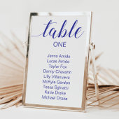 Elegante Navy Blue Wedding Seating Chart Kaarten