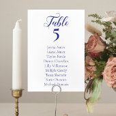 Elegante Navy Blue Wedding Seating Chart Kaarten
