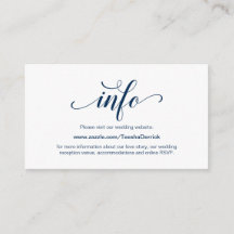 Elegante Navy Blue, Wedding Website Details