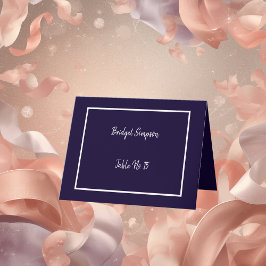 elegante navy blue & white gast Kaarten