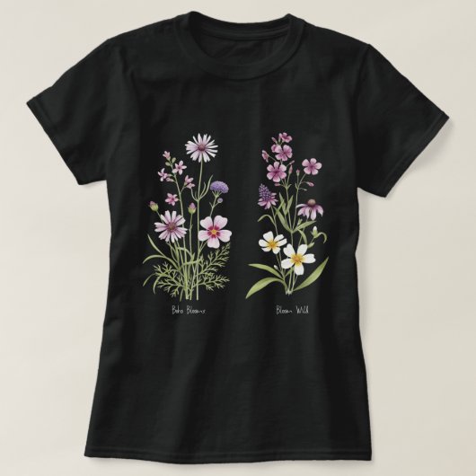 Elegante Navy Blue Wildflower Sweatshirt Watercor (Design voorkant)