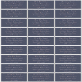 Elegante Navy Blush Bruiloft Gast Adresetiketten Sticker