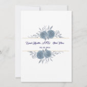 Elegante Navy & Blush bruiloft Kaart (Achterkant)