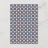 Elegante Navy & Blush Pink Informatiekaartje (Achterkant)