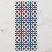 Elegante Navy & Blush Pink Menu (Achterkant)
