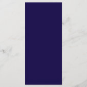Elegante Navy Botanische Rand Trouwdag Menu (Achterkant)