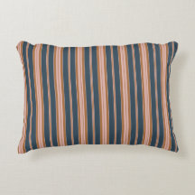 Elegante Navy Bruine Roze Ticking Streep