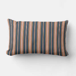 Elegante Navy Bruine Roze Ticking Streep Kussen