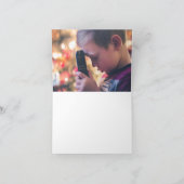 Elegante navy doop foto gevouwen dank u kaart (Binnen)