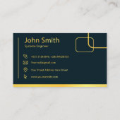 Elegante Navy en Goud Visitekaartje (Achterkant)