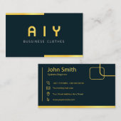 Elegante Navy en Goud Visitekaartje (Voorkant / Achterkant)