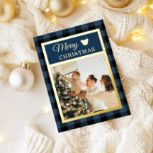 Elegante Navy en Gouden Prettig Kerstfeest
