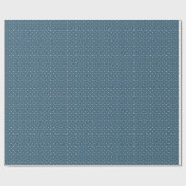 Elegante Navy en White Linework Gift Wrap Cadeaupapier (Vlak)