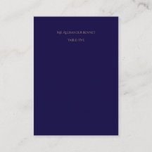 Elegante Navy Flat Plaatskaart