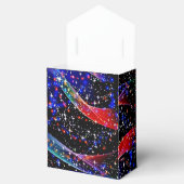 Elegante Navy Glittery Stars, Blauw, Rood Roze Ker Bedankdoosjes (Geopend)