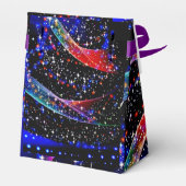 Elegante Navy Glittery Stars, Blauw, Rood Roze Ker Bedankdoosjes (Achterkant)