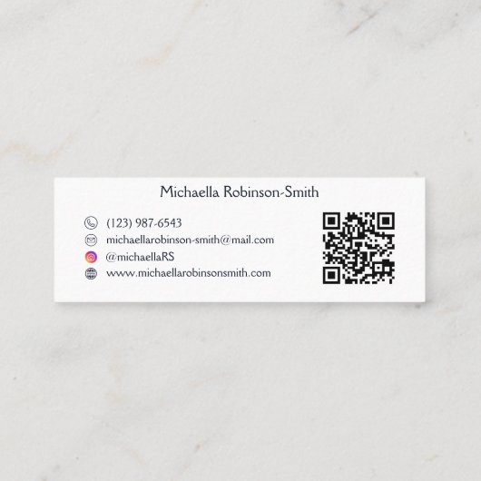 Elegante Navy Gold Afstuderen QR-code Contactkaartje (Achterkant)