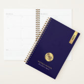 Elegante Navy & Gold Custom Business Logo 2025 Planner (Display)