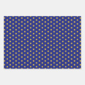 Elegante Navy Gold Polka Dot Gift Wrapping Paper (Voorkant)