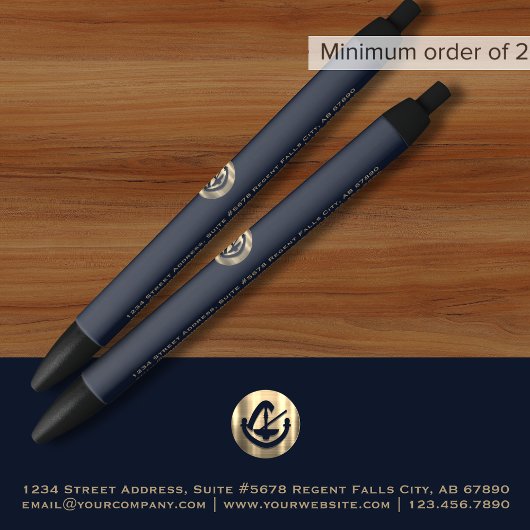 Elegante Navy Gold Promotie Pen voor Advocaten