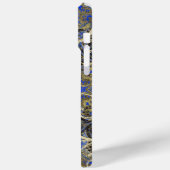 Elegante Navy Gold Swirl  Paisley Peacock Case-Mate iPhone Case (Achterkant / Links)