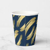 Elegante Navy Gold Verjaardag Viering Papieren Cup Papieren Bekers (Rechts)